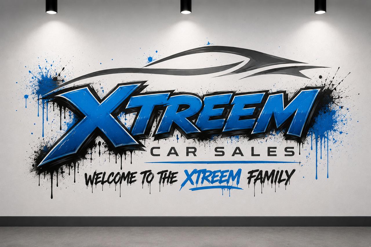 Xtreem Car Sales showroom wall art — Welcome to the Xtreem Family